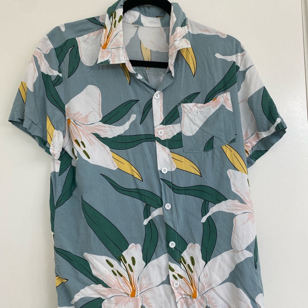 Floral Print Men's Shirt